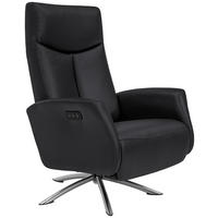 RELAXSESSEL in Leder Anthrazit  - Anthrazit/Silberfarben, Design, Leder/Metall (73/105/82cm) - Welnova