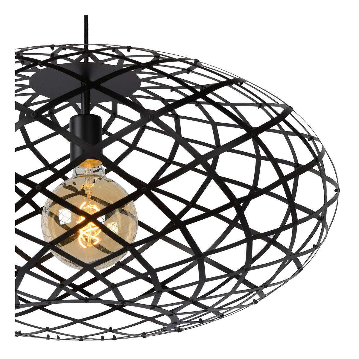 HÄNGELEUCHTE 65/162 cm  - Schwarz, KONVENTIONELL, Metall (65/162cm) - Lucide