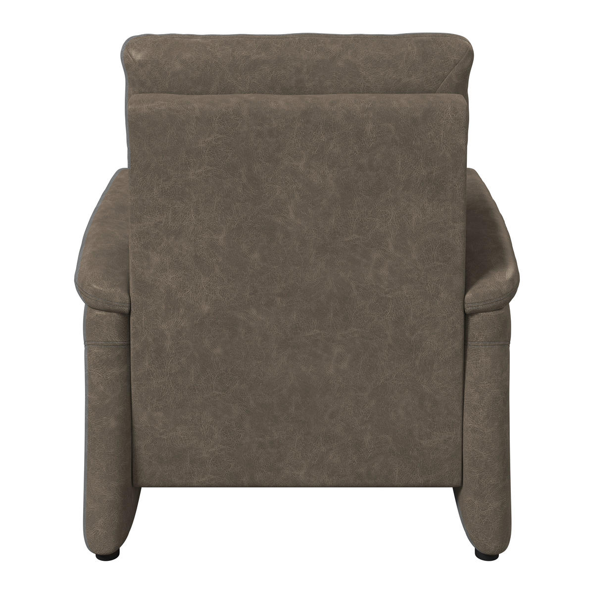 SESSEL Mikrofaser Graubraun  - Graubraun/Schwarz, Konventionell, Kunststoff/Textil (104/98/91cm) - Elegando
