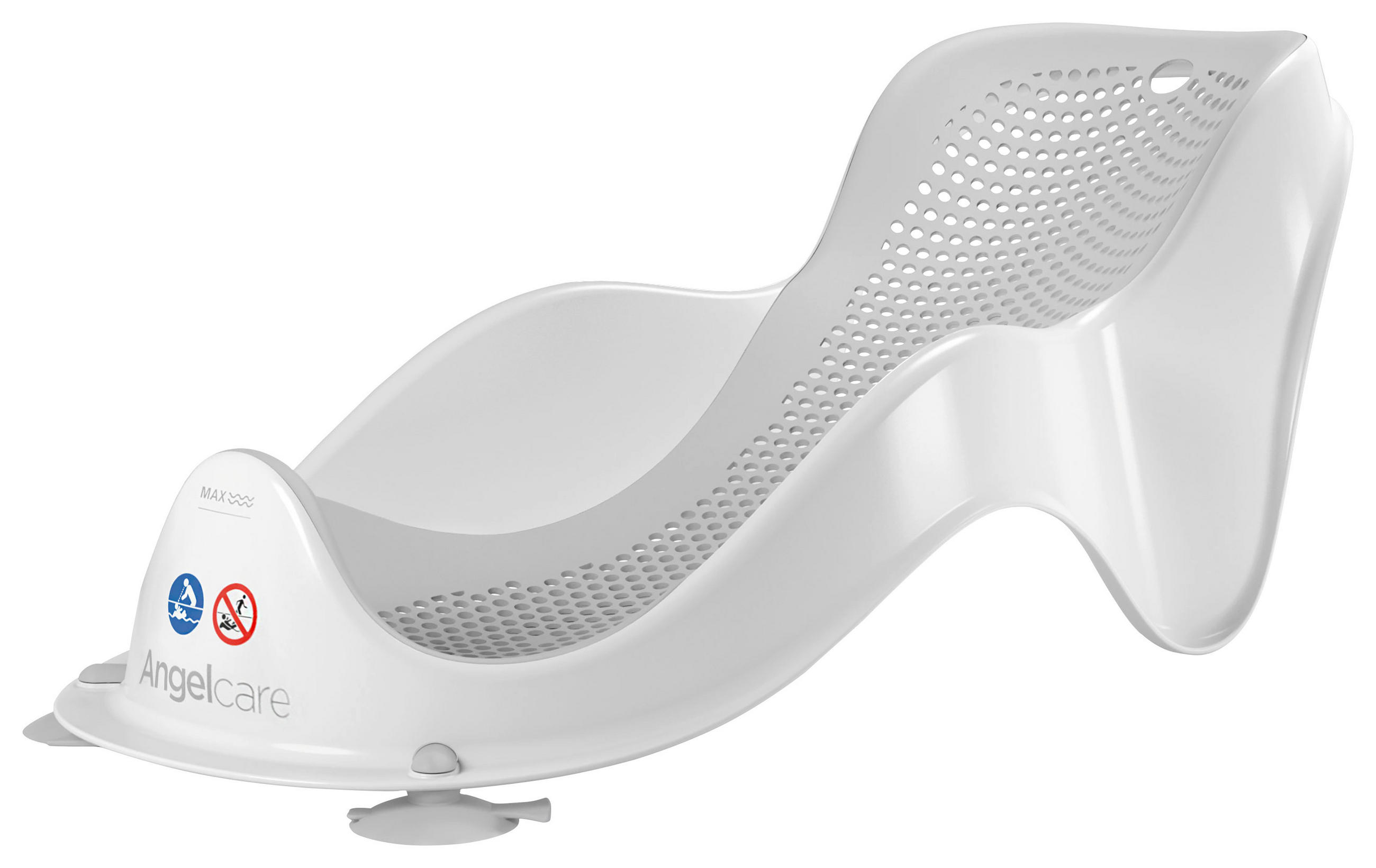 BADESITZ Angelcare  - Weiss/Grau, Design, Kunststoff (50,8/23,5/20,3cm) - Angelcare