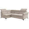 Ecksofa inkl. Funktionen Beige Webstoff  - Beige/Schwarz, KONVENTIONELL, Textil/Metall (177/272cm) - Stylife