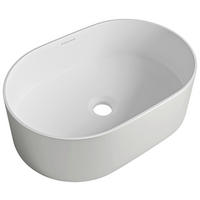 WASCHBECKEN  - Weiss/Edelstahlfarben, Basics, Stein (45/14/30cm) - Dieter Knoll