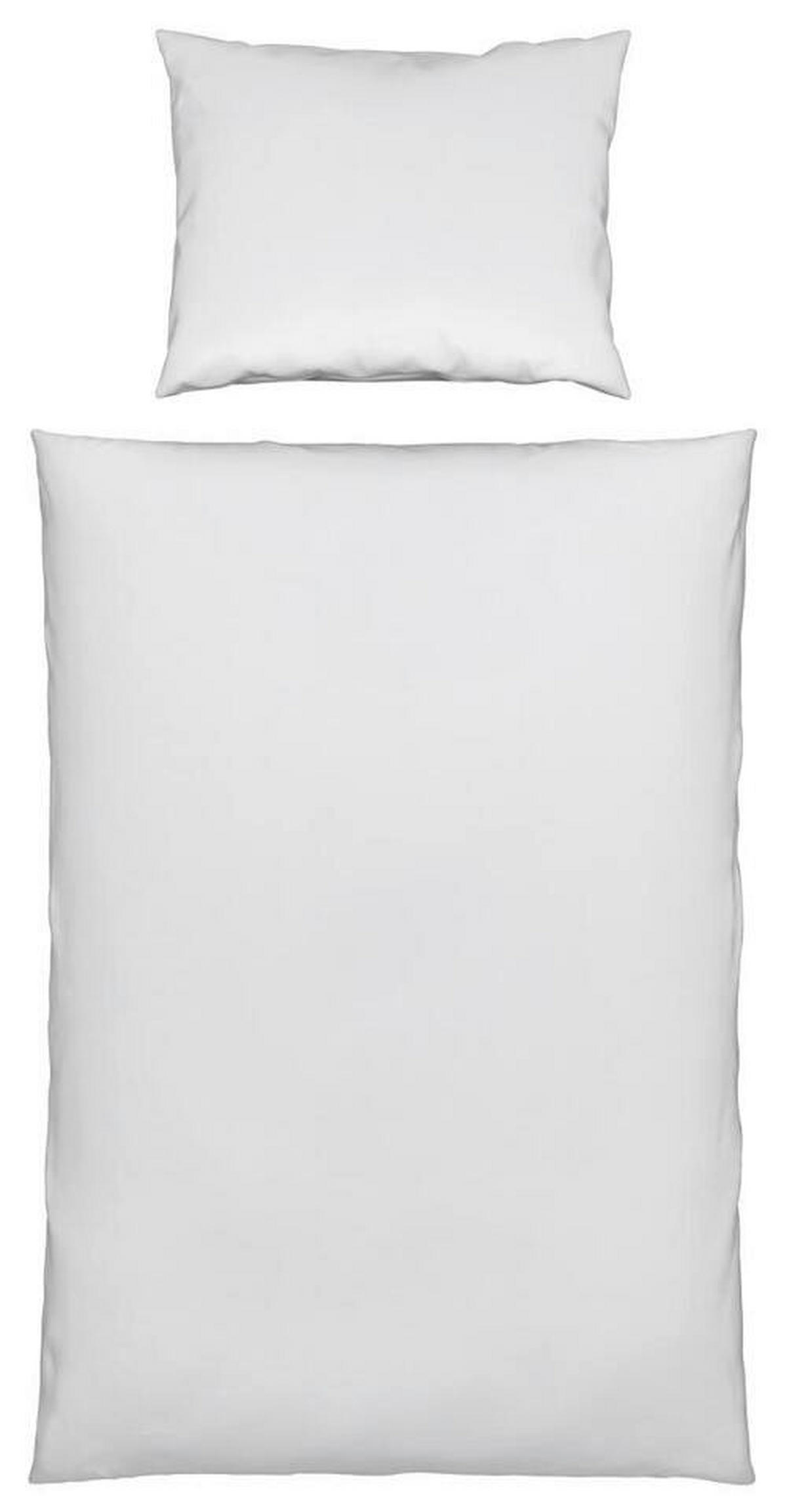 POSTELJNINA Uni 140/220 cm saten bela  - bela, Basics, tekstil (140/220cm) - Novel