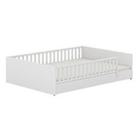 BODENBETT Little Flo Weiß  - Schwarz/Weiß, KONVENTIONELL (140/200cm) - Paidi