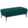 HOCKER in Textil Petrol  - Petrol/Schwarz, Design, Textil/Metall (132/45/68cm) - Beldomo Style