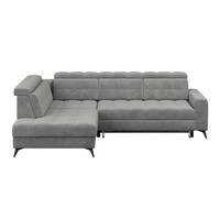 HÖRNSOFFA i velour mörkgrå  - mörkgrå/svart, Romantik / Lanthus, metall/textil (228/289cm) - MID.YOU