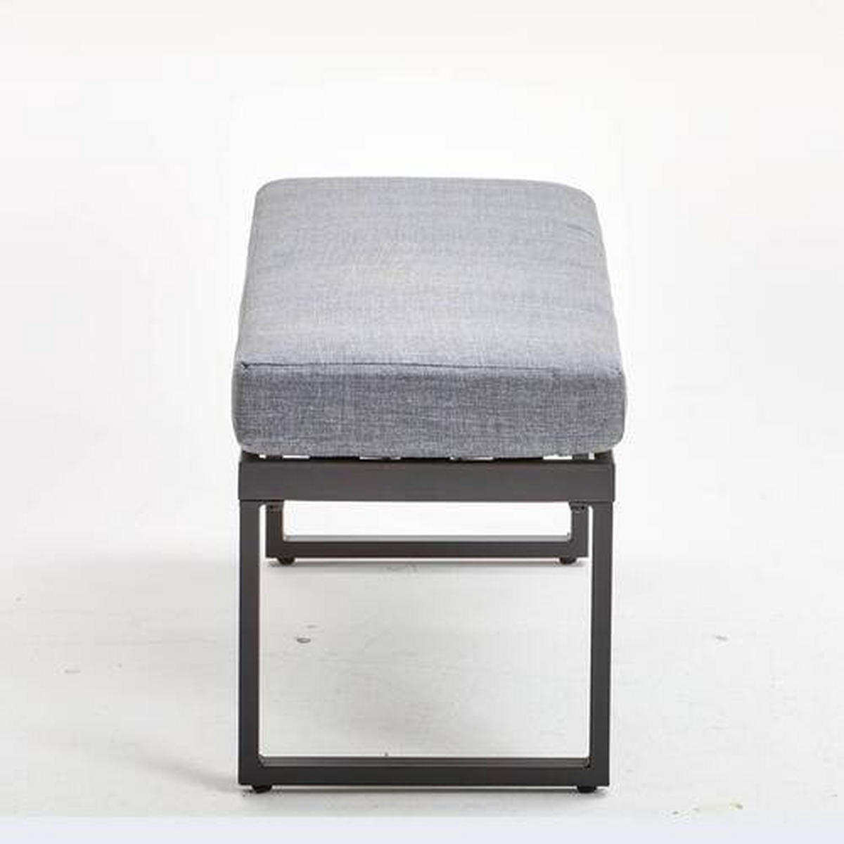 GARTENBANK 110/37/34 cm  Stahl  - Dunkelgrau/Grau, MODERN, Textil/Metall (110/37/34cm) - Ambia Garden