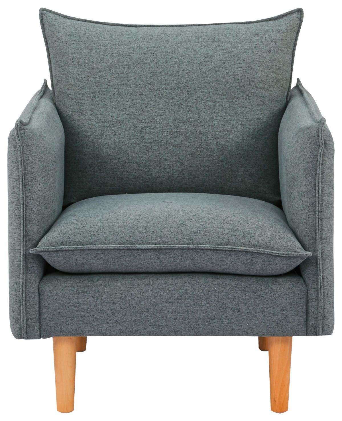 SESSEL in Webstoff Dunkelgrau  - Dunkelgrau/Naturfarben, Design, Holz/Kunststoff (72/84/82cm) - Livetastic
