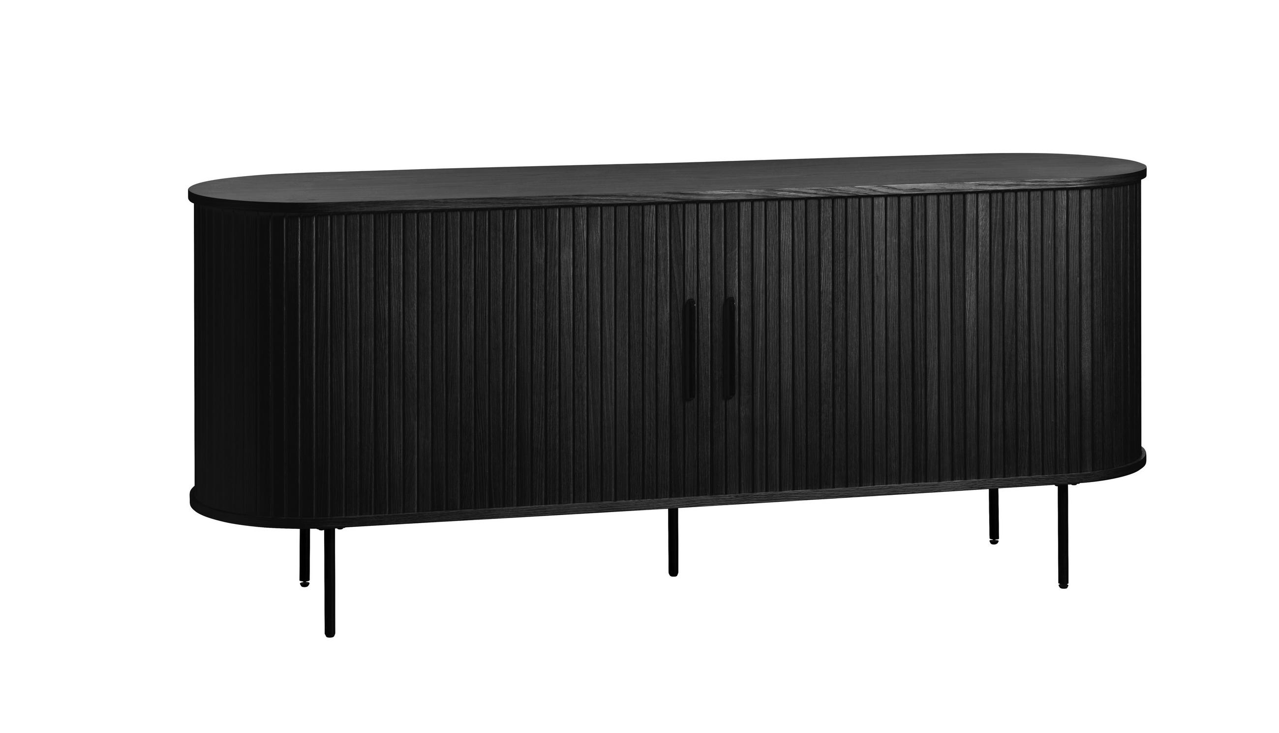 SIDEBOARD Schwarz  180/76/45 cm  - Schwarz, Trend, Holz/Holzwerkstoff (180/76/45cm) - Xora