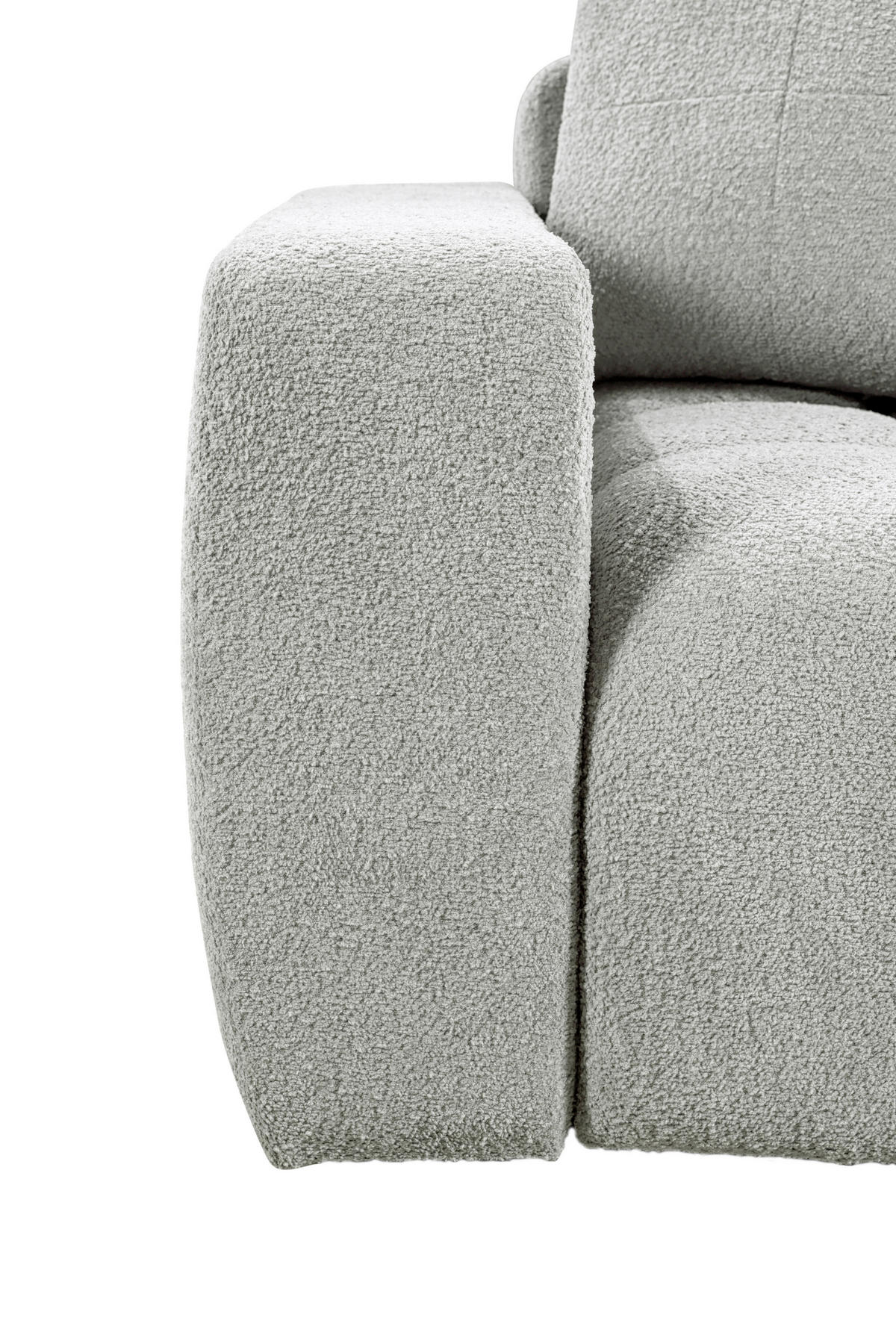SCHLAFSOFA in Struktur, Bouclé Creme  - Creme/Schwarz, Basics, Kunststoff/Textil (250/86/140cm) - Livetastic