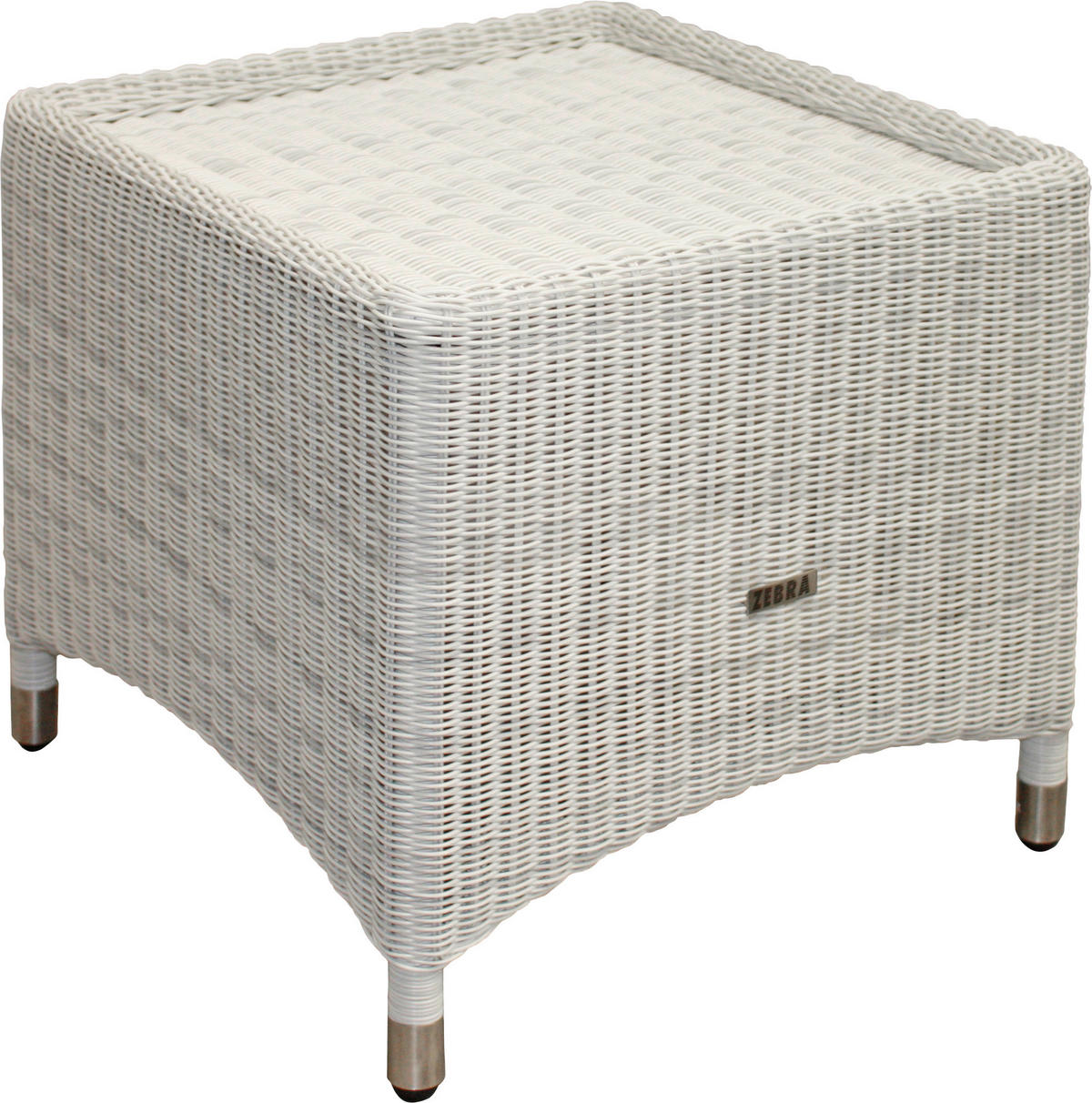 GARTENHOCKER  - Alufarben/Weiß, Design, Kunststoff/Metall (48/44/48cm) - Zebra 