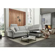 ECKSOFA  in Webstoff Ecru  - Ecru/Schwarz, KONVENTIONELL, Textil/Metall (277/201cm) - Dieter Knoll
