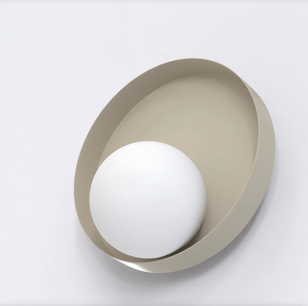 WANDLEUCHTE  20/13/20 cm    - Beige, Design, Glas/Metall (20/13/20cm)