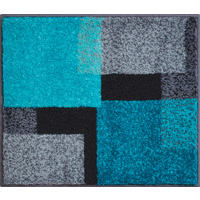 BIDET-VORLEGER Schwarz, Türkis, Grau 50/60 cm  - Türkis/Schwarz, Basics, Kunststoff/Textil (50/60cm) - Grund