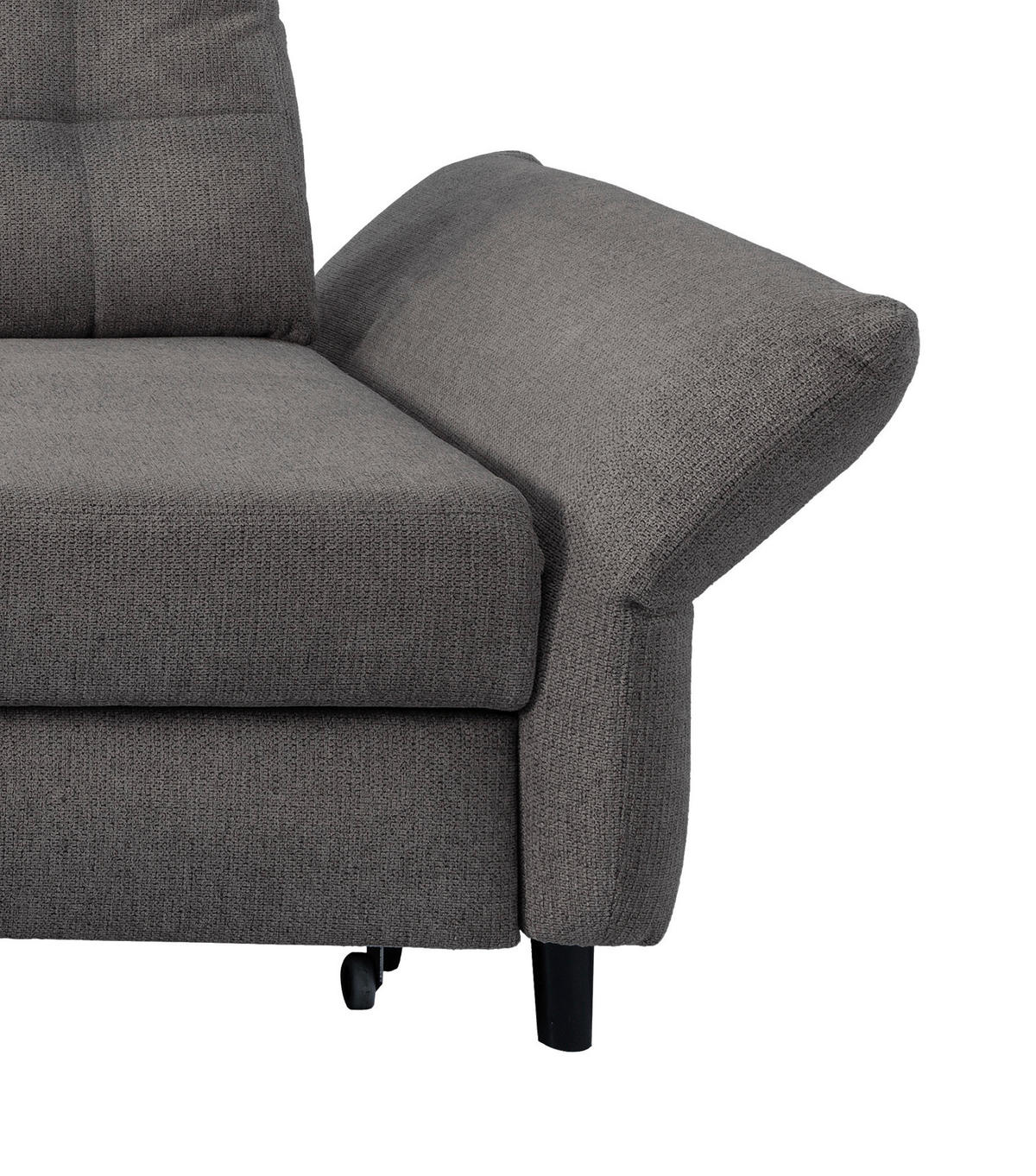 ECKSOFA in Chenille Graubraun  - Graubraun/Hellgrau, Modern, Holz/Textil (176/250-280cm) - Livetastic