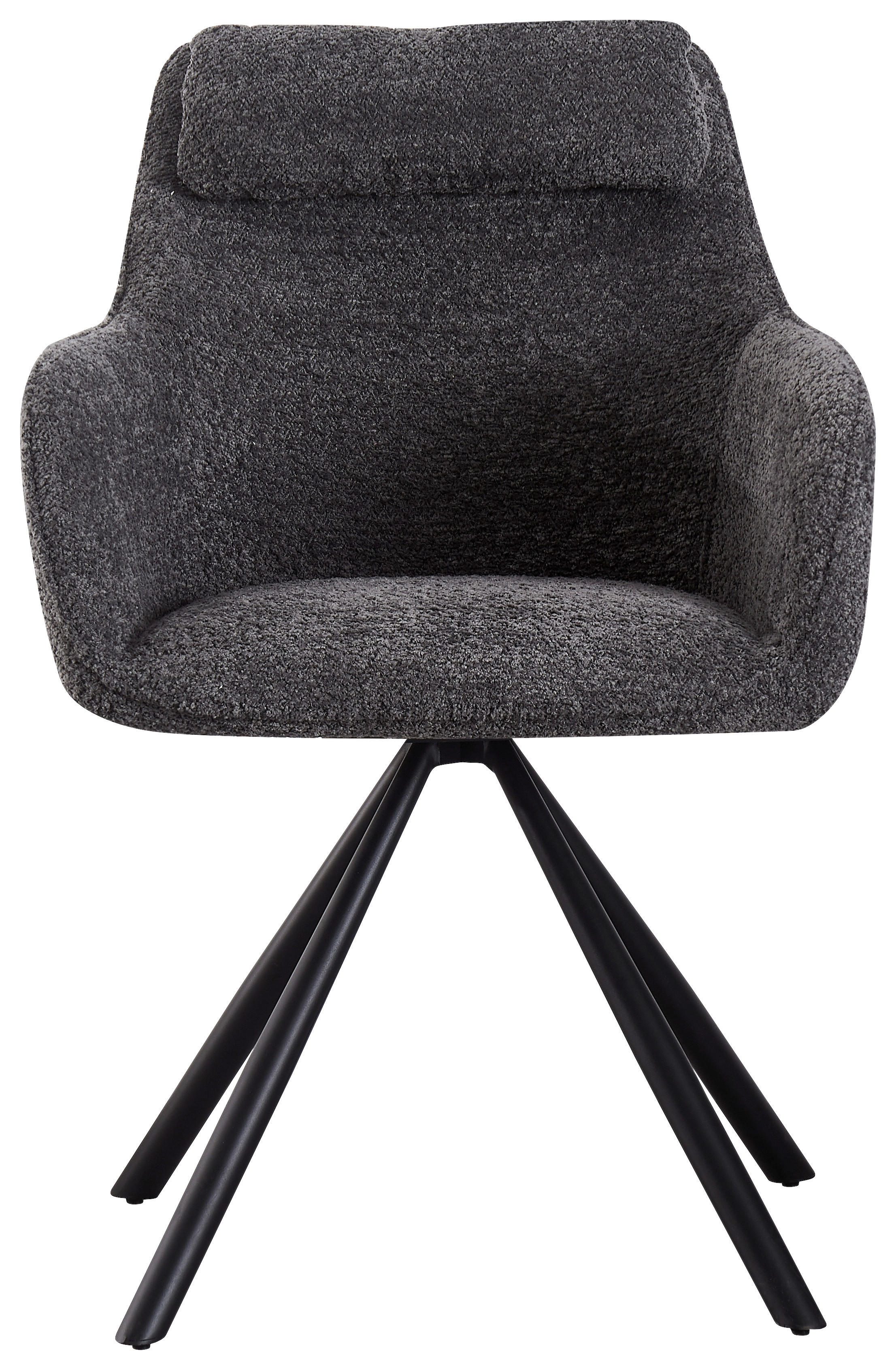 Scaun Cu Brațe din lemn, metal, textil, gri - negru/gri, Modern, lemn/metal (59/88/64cm) - MID.YOU