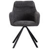 ARMLEHNSTUHL  in Eisen Bouclé  - Schwarz/Grau, MODERN, Holz/Textil (59/88/64cm) - MID.YOU