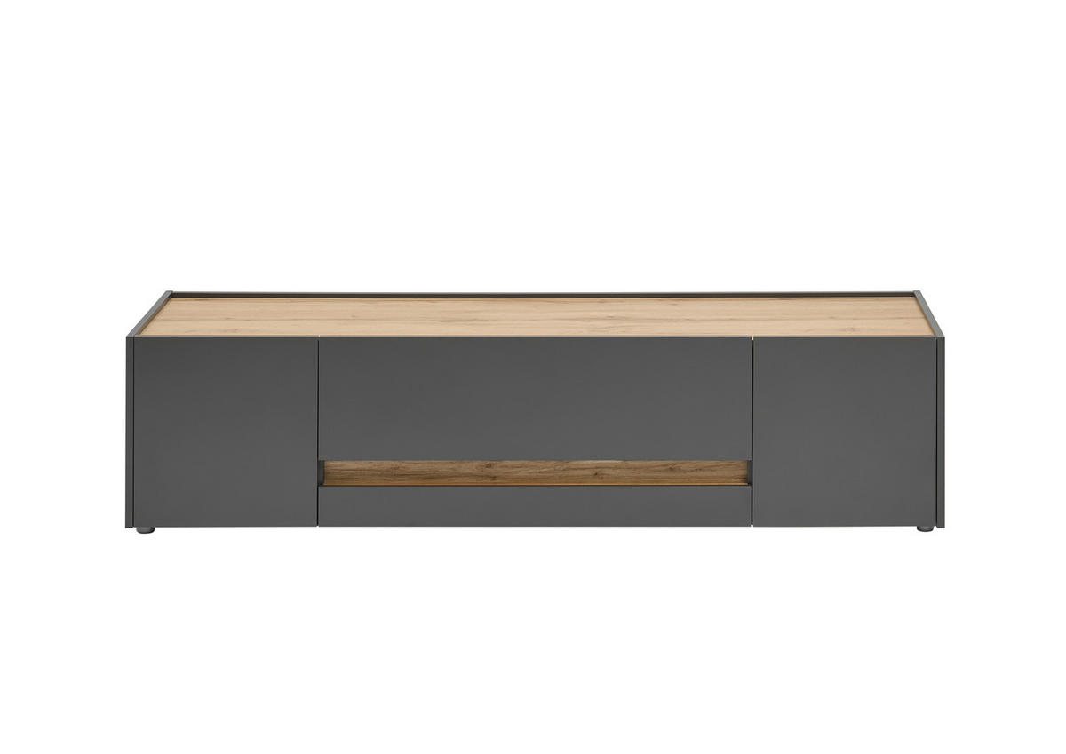 LOWBOARD  170/42/45 cm 2 Schublade(n) Beimöbel erhältlich, stehend  - Anthrazit/Eiche Wotan, Design, Holzwerkstoff/Kunststoff (170/42/45cm) - Modante