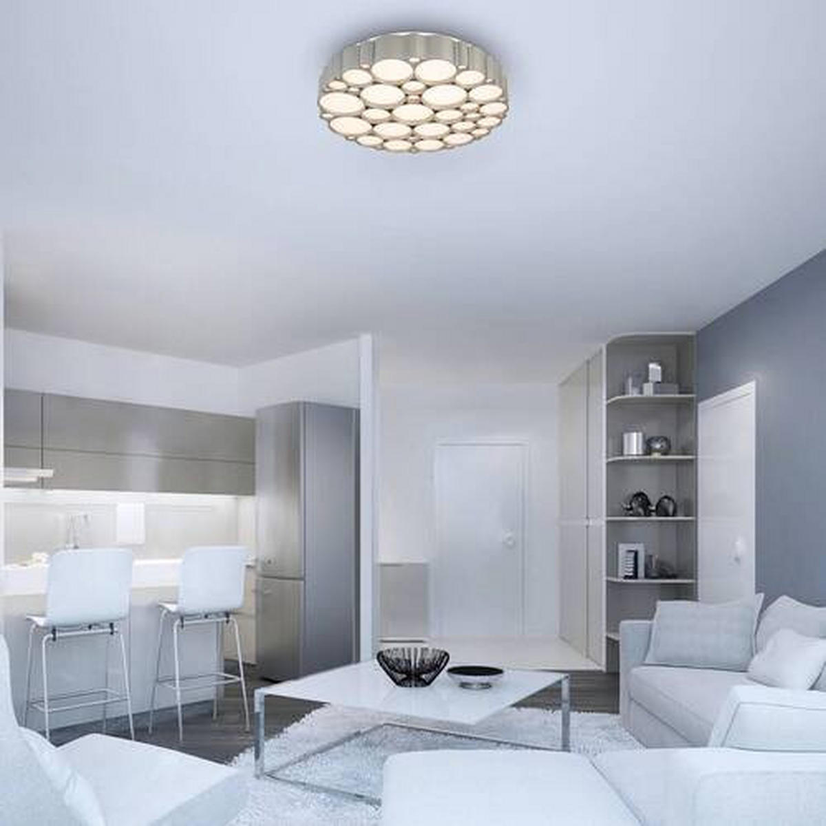 STROPNA LED-SVETILKA  Andela /2956 lm/4000 K// - srebrne barve, Trend, kovina (50/9cm)