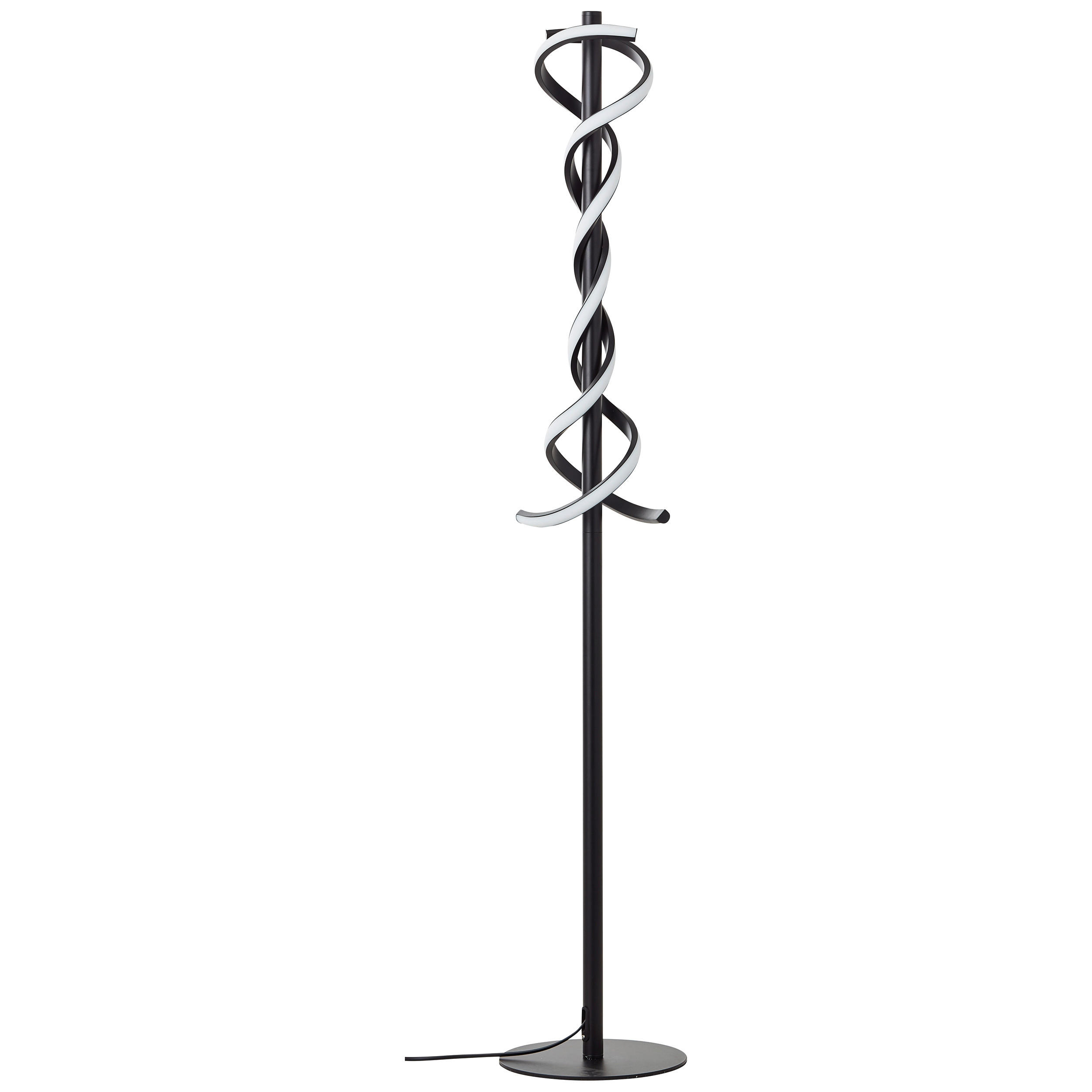 LED-STEHLEUCHTE - Schwarz, Design, Kunststoff/Metall (23/127,9cm) - Brilliant
