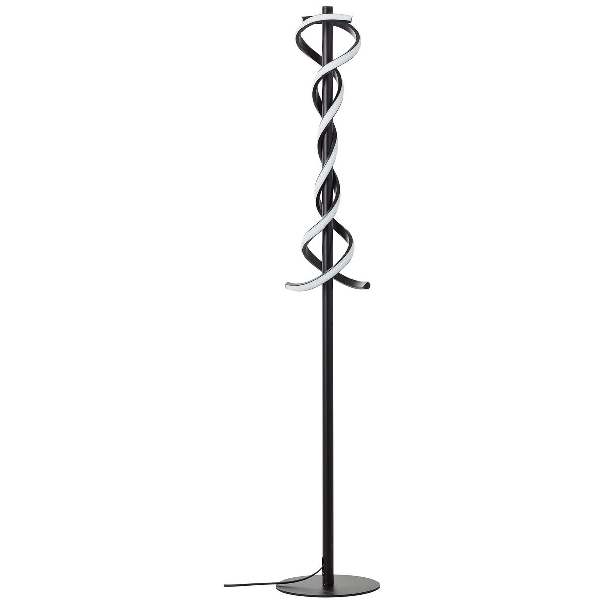 LED-STEHLEUCHTE - Schwarz, Design, Kunststoff/Metall (23/127,9cm) - Brilliant