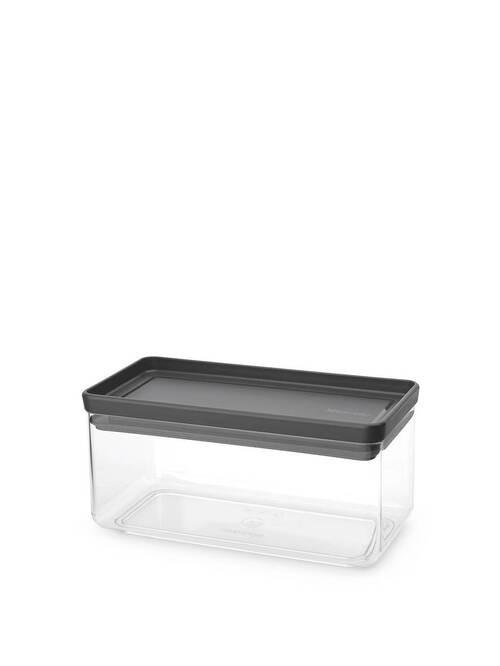 DÓZA NA POTRAVINY  - priehľadné/tmavosivá, Basics, plast (22/10.6/11.2cm) - Brabantia
