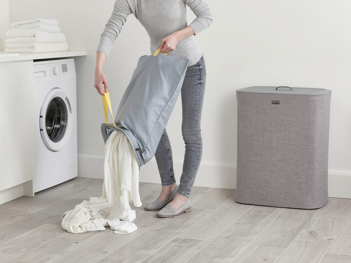 KOŠARA ZA RUBLJE      56/71/39,5 cm      - siva, Basics, tekstil (56/71/39,5cm) - Joseph Joseph