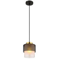 HÄNGELEUCHTE 18/120 cm    - Klar/Messingfarben, Design, Glas/Metall (18/120cm) - Globo