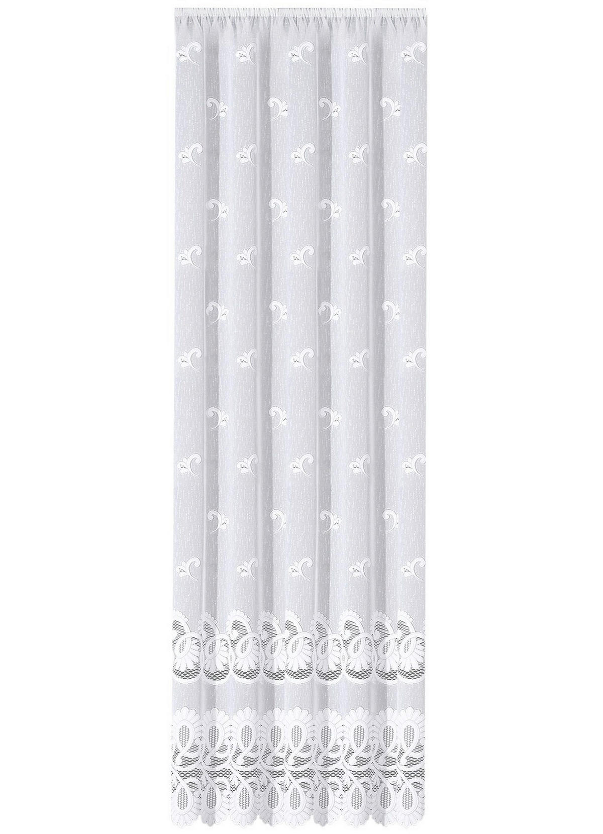 FERTIGSTORE  halbtransparent  600/175 cm   - Weiß, KONVENTIONELL, Textil (600/175cm)