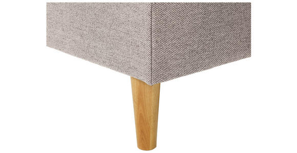 ECKSOFA in Flachgewebe Naturfarben - Eiche Wotan/Naturfarben, KONVENTIONELL, Holz/Textil (255/157cm) - Carryhome