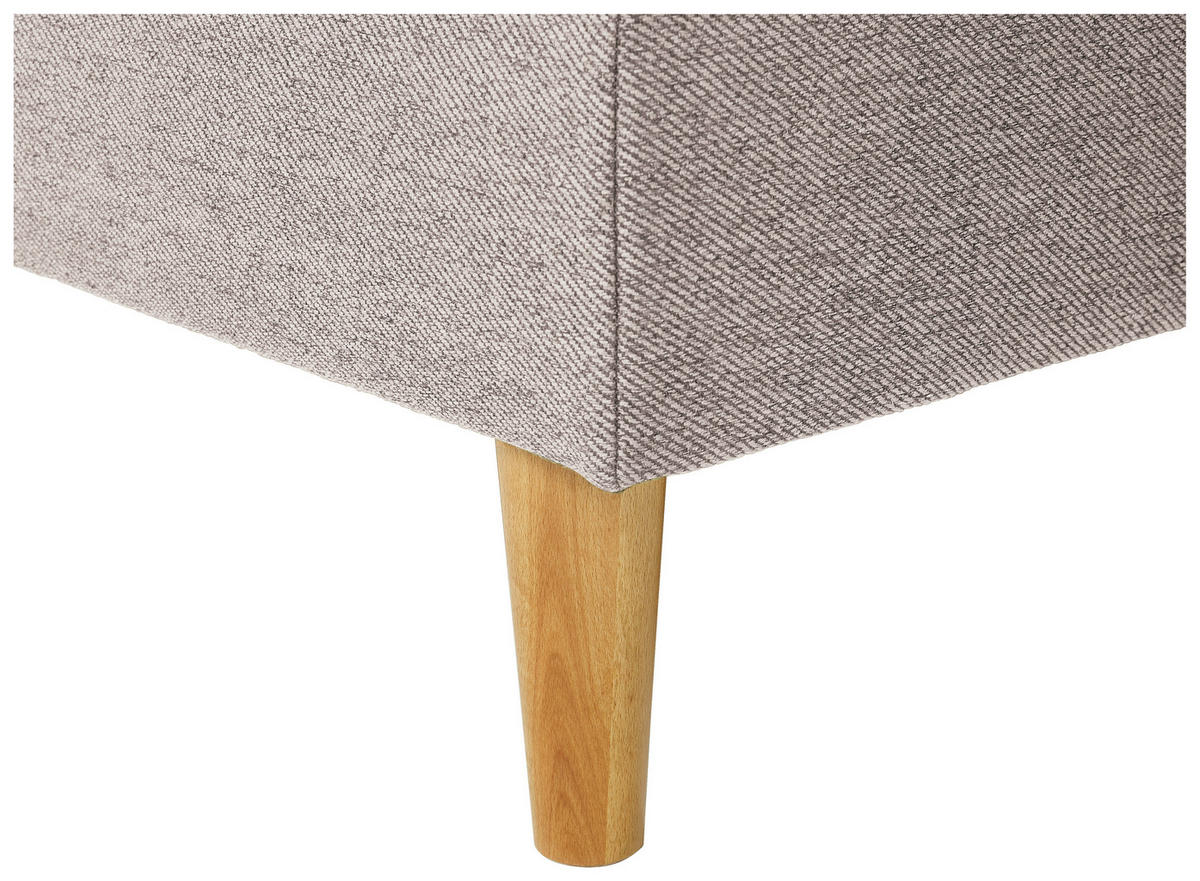 ECKSOFA in Flachgewebe Naturfarben  - Eiche Wotan/Naturfarben, Konventionell, Holz/Textil (255/157cm) - Carryhome