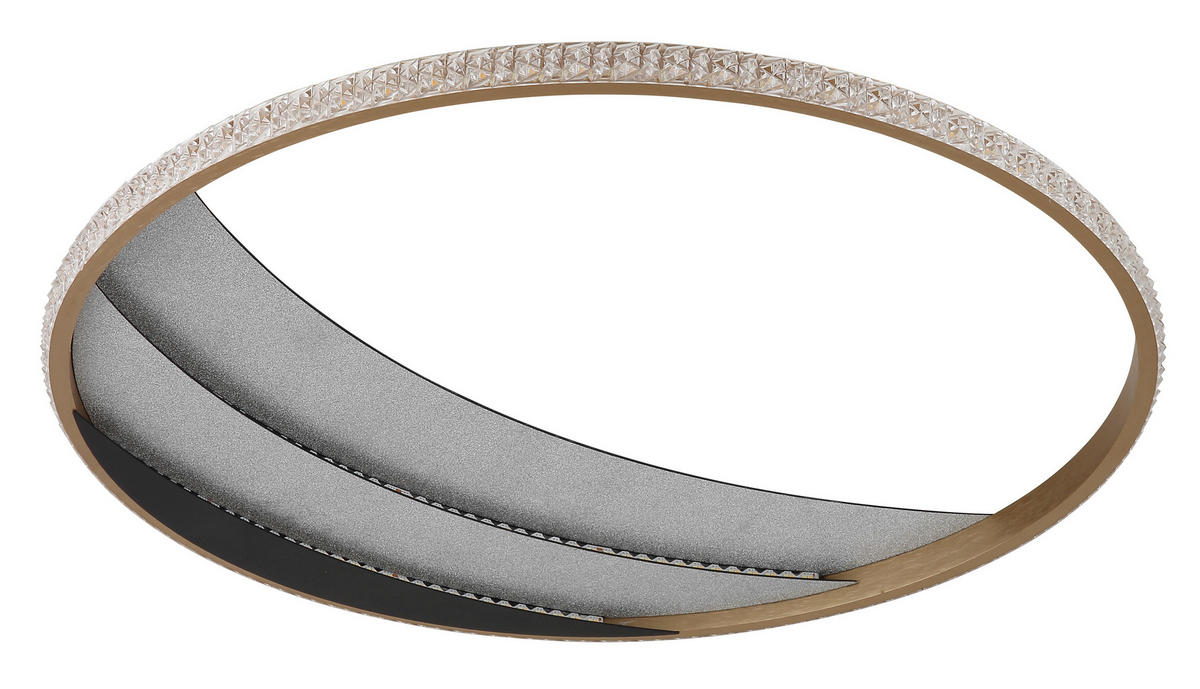 LED-DECKENLEUCHTE 52/6 cm   - Klar/Chromfarben, Design, Kunststoff/Metall (52/6cm) - Globo