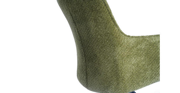 ARMLEHNSTUHL  Stoffauswahl, Sitzfläche 360° drehbar, inklusive Armlehnen Webstoff  - Schwarz/Grün, Design, Textil/Metall (64/88/60cm) - Novel