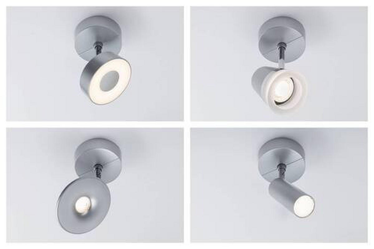 SCHIENENSYSTEM-STRAHLER - Chromfarben, Basics, Kunststoff (10/3,55cm) - Paulmann
