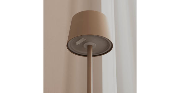 AKKU-TISCHLEUCHTE 9/22 cm  - Beige, Basics, Metall (9/22cm) - Novel