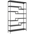 REGAL Schwarz  - Schwarz, Design, Holz/Metall (120/190/30cm) - Ambia Home