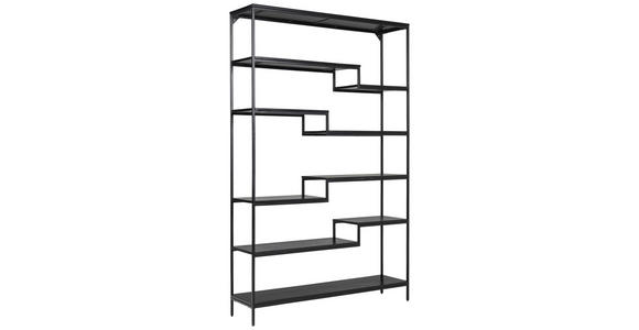 REGAL Schwarz - Schwarz, Design, Holz/Metall (120/190/30cm) - Ambia Home