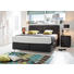 BOXSPRINGBETT Flachgewebe 200/200 cm INKL. Matratze, Topper - Schwarz/Alufarben, KONVENTIONELL, Textil/Metall (200/200cm) - DIETER KNOLL