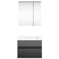 BADEZIMMER  in 62 cm  - Dunkelgrau/Anthrazit, KONVENTIONELL, Holzwerkstoff (62cm) - Puris