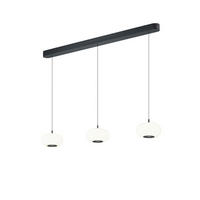 LED-HÄNGELEUCHTE Sapo 130/5,5 / 20/210 cm   - Schwarz, Design, Glas/Metall (130/5,5 / 20/210cm) - Helestra