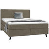 BOXSPRINGBETT 180/200 cm  in Hellbraun  - Hellbraun/Schwarz, Konventionell, Holz/Textil (180/200cm) - Voleo