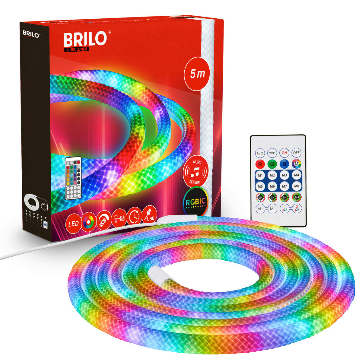 LICHTSCHLAUCH 500 cm  - Weiß, Trend, Kunststoff (500cm)