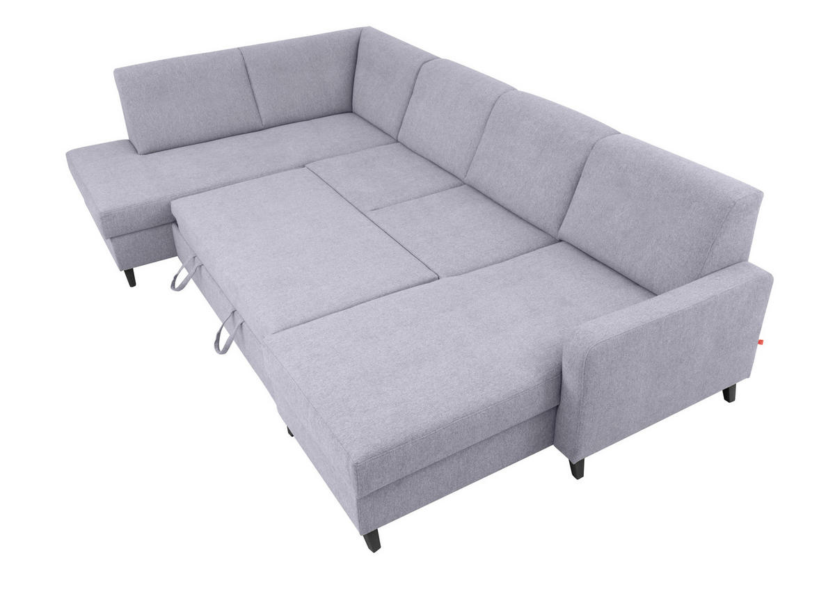 ROHOVÁ SEDAČKA, drevo, textil, sivá - sivá/jadrový buk, Modern, drevo/textil (187/299/161cm) - Cantus