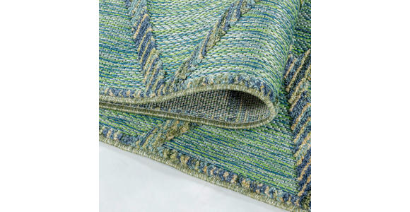 Flachwebteppich 80/250 cm Bahama Grün  - Grün, Design, Textil (80/250cm) - Novel