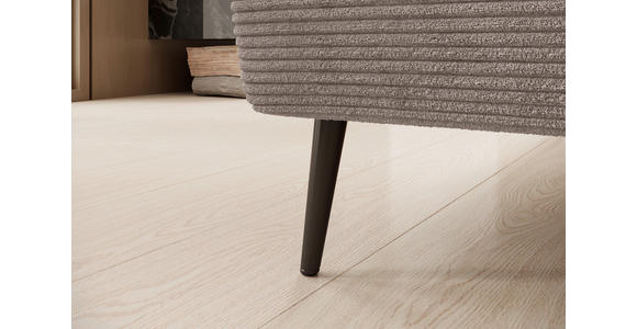 ECKSOFA  in Cord Naturfarben  174/277 cm  - Schwarz/Naturfarben, KONVENTIONELL, Textil/Metall (174/277cm) - Carryhome