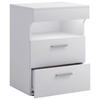NACHTSCHRANK 45/61/39 cm  - Silberfarben/Schwarz, MODERN, Holzwerkstoff/Kunststoff (45/61/39cm) - MID.YOU