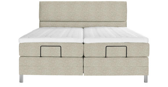 BOXSPRINGBETT 160/200 cm  in Beige  - Chromfarben/Beige, KONVENTIONELL, Kunststoff/Textil (160/200cm) - Voleo