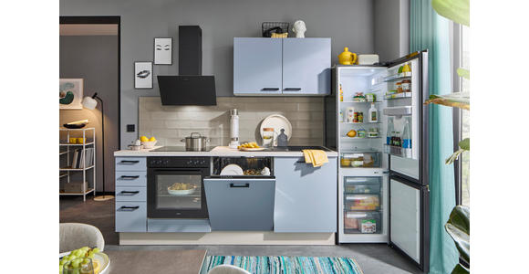 KÜCHENLEERBLOCK XO 15 210 cm  in Kaschmir, Pastellblau  - Kaschmir/Pastellblau, Design, Holzwerkstoff/Metall (210cm) - Xora