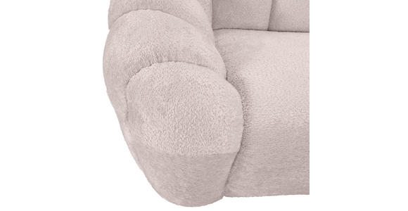 BIGSOFA in Chenille Rosa  - Schwarz/Rosa, KONVENTIONELL, Kunststoff/Textil (248/78/112cm) - Carryhome
