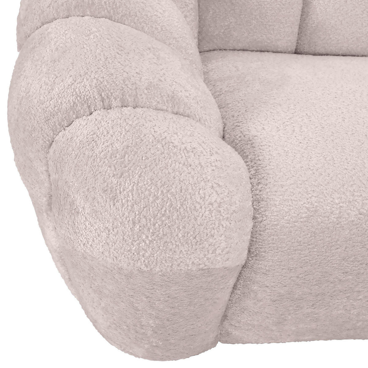 BIGSOFA in Chenille Rosa  - Schwarz/Rosa, KONVENTIONELL, Kunststoff/Textil (248/78/112cm) - Carryhome